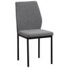 Židle MIA -CENOVÝ TRHÁK- - šedá/černá, Basics, kov/textil (44/90/56cm) - Based