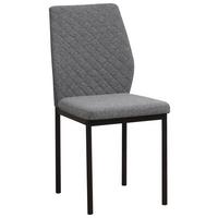 Židle MIA -CENOVÝ TRHÁK- - šedá/černá, Basics, kov/textil (44/90/56cm) - Based
