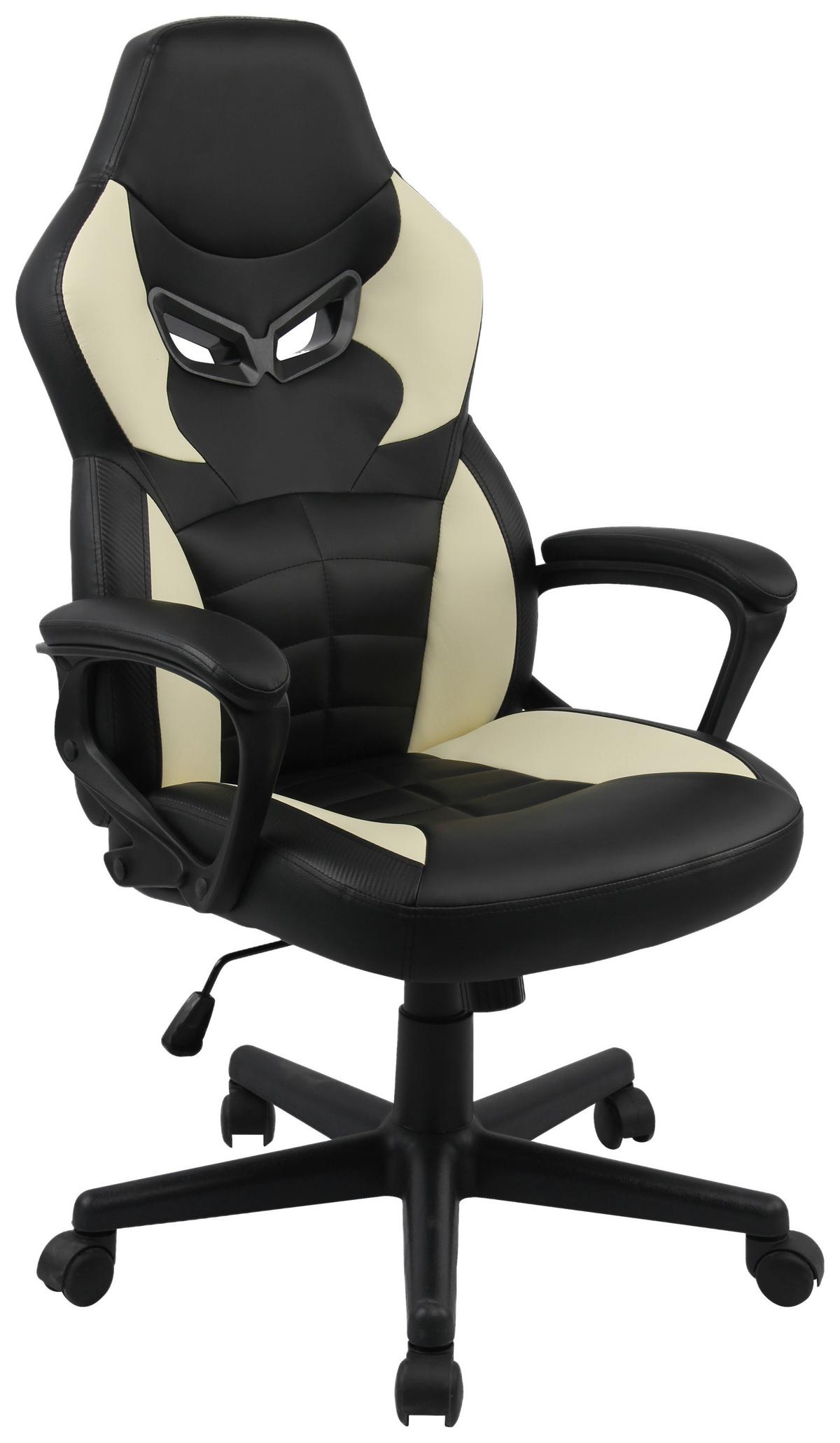 Főnöki Szék Rocky - krémszínű/fekete, Modern, műanyag/textil (62/115/65cm)