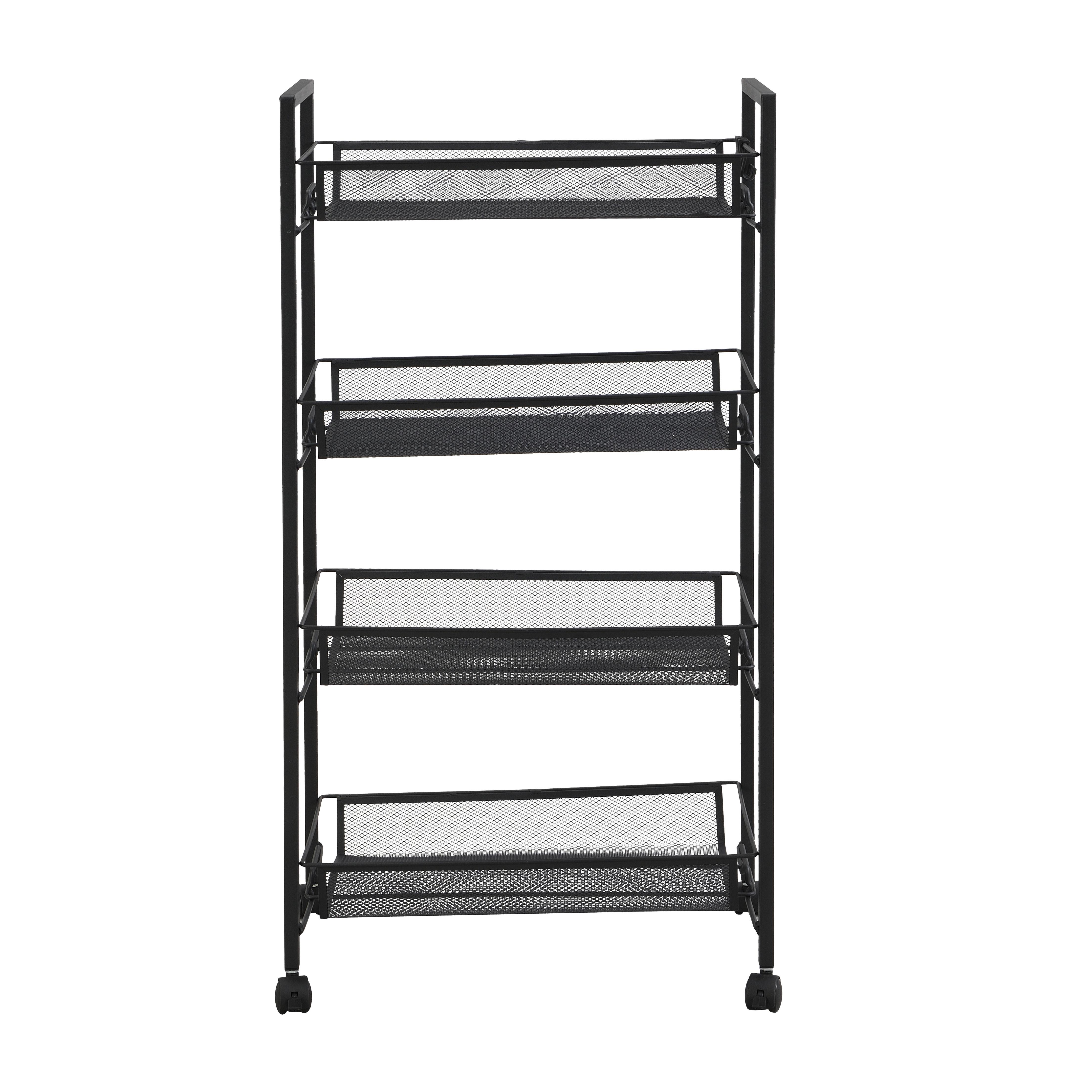 Allzweckwagen Silvia 2 - Schwarz, MODERN, Kunststoff/Metall (44/84/26cm)