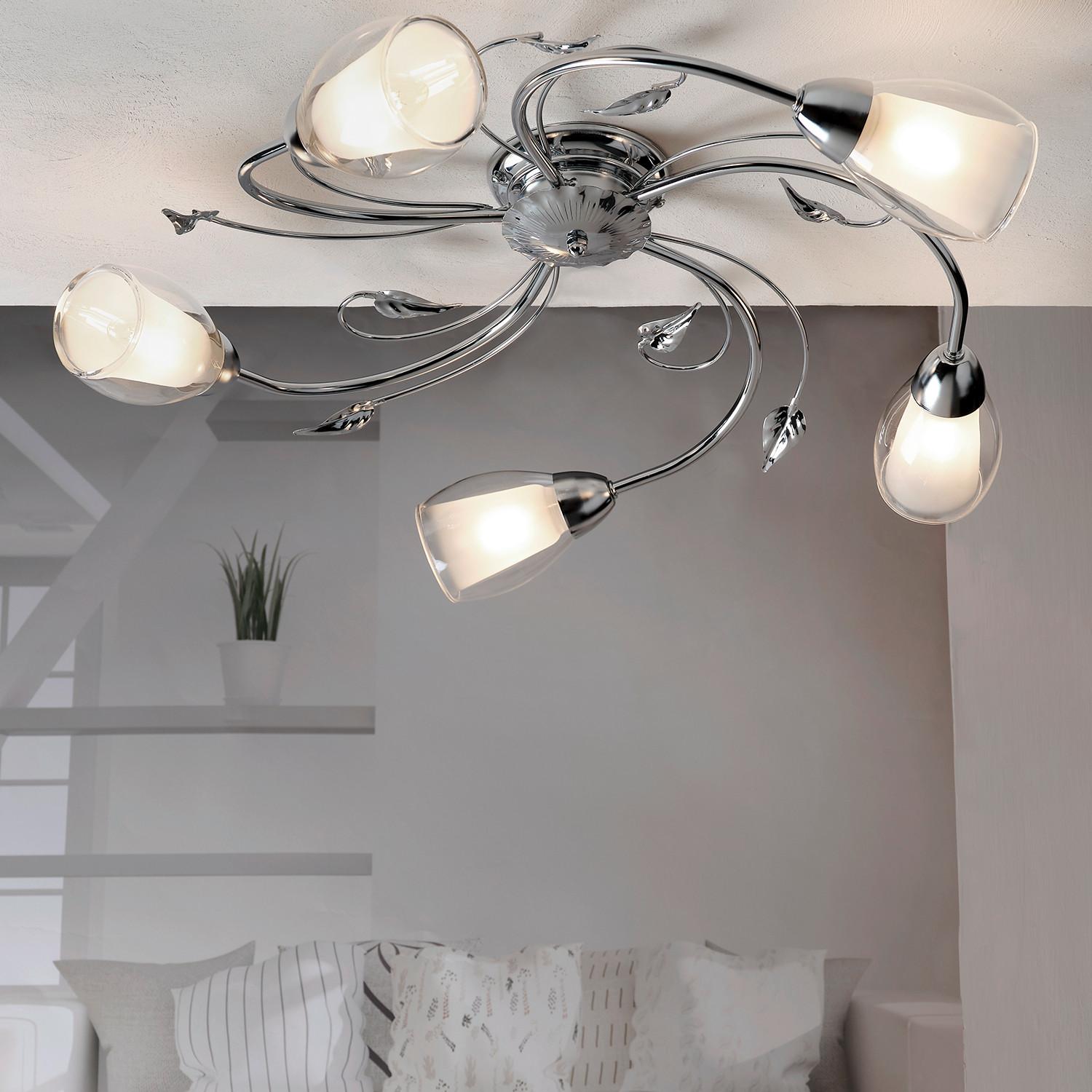Deckenleuchte Luci Chromfarben D: 60 Cm - Chromfarben, Basics, Glas/Metall (60/20cm)