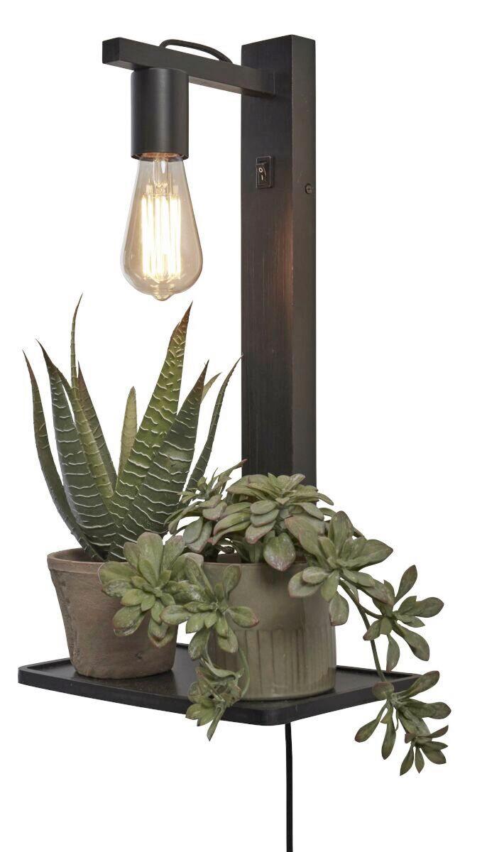 WANDLEUCHTE FLORES/W52/B - Schwarz, Trend (30/18/52cm) - Good & Mojo