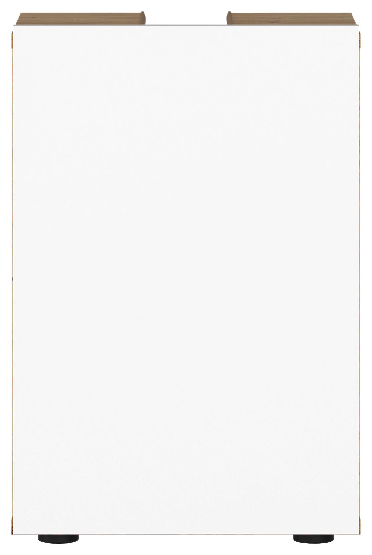 Waschbeckenunterschrank Ina Artisan Eiche Dekor, B: 35 Cm - Schwarz/Eiche Artisan, KONVENTIONELL, Holzwerkstoff (35/56/34cm)