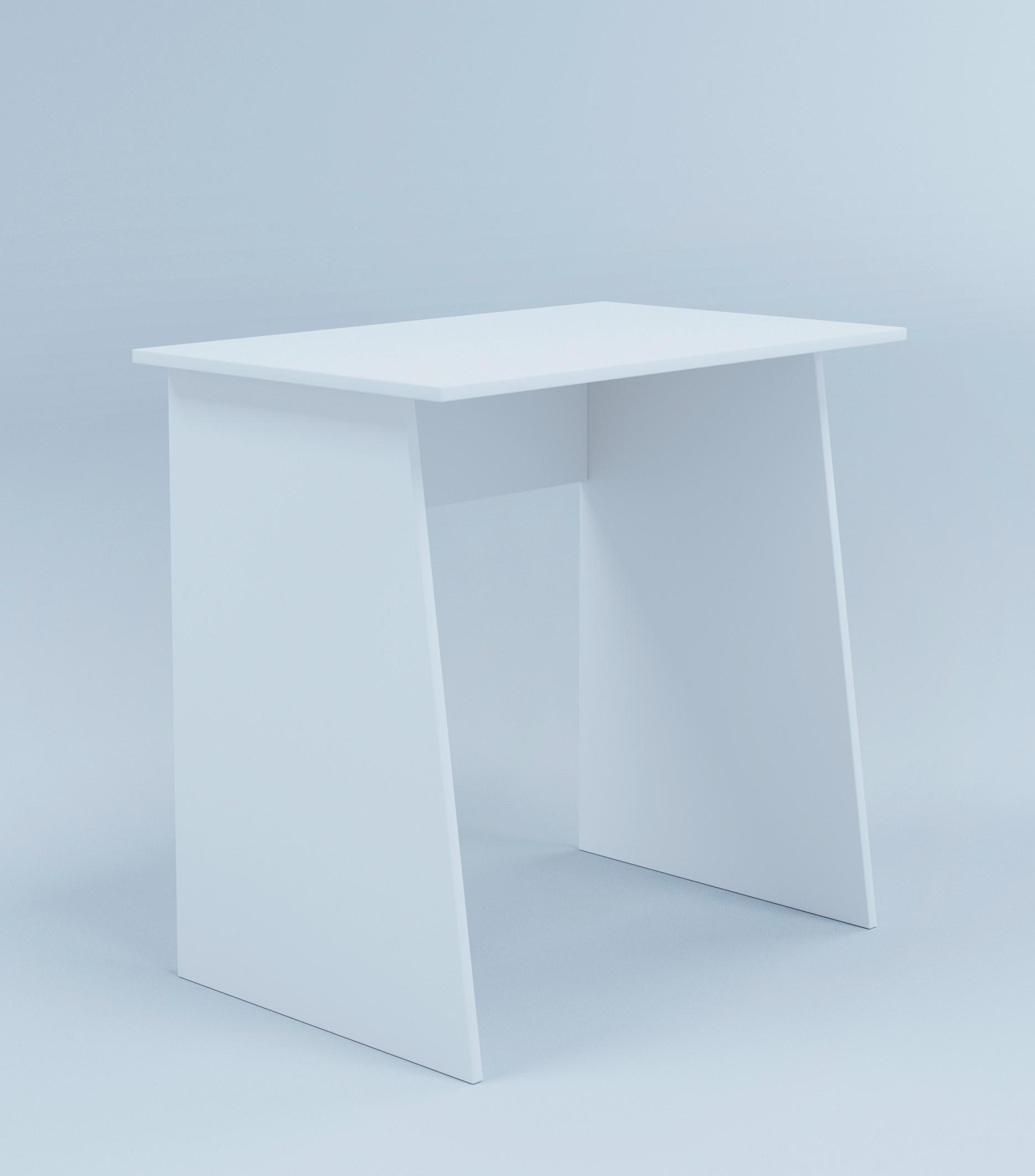 Schreibtisch B 80cm H 74cm Masola Mini, Weiß - Weiß, Basics, Holzwerkstoff (80/50/74cm) - MID.YOU