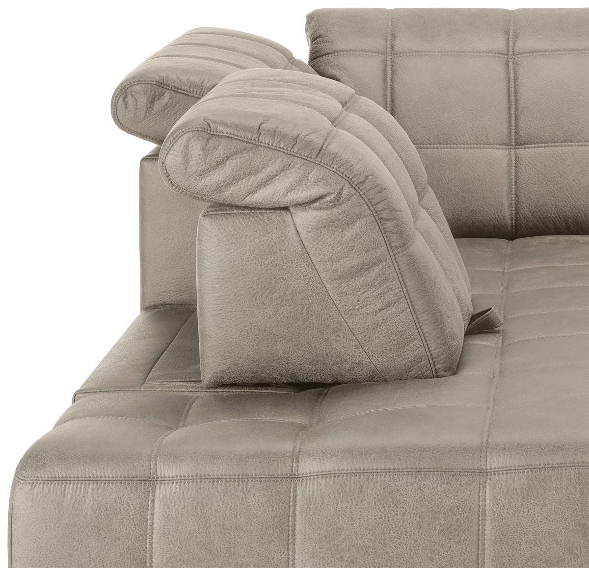 Rohová sedačka PANAMA, ľavá, sivá - čierna/sivá, Konventionell, kov/textil (216/304cm) - Premium Living