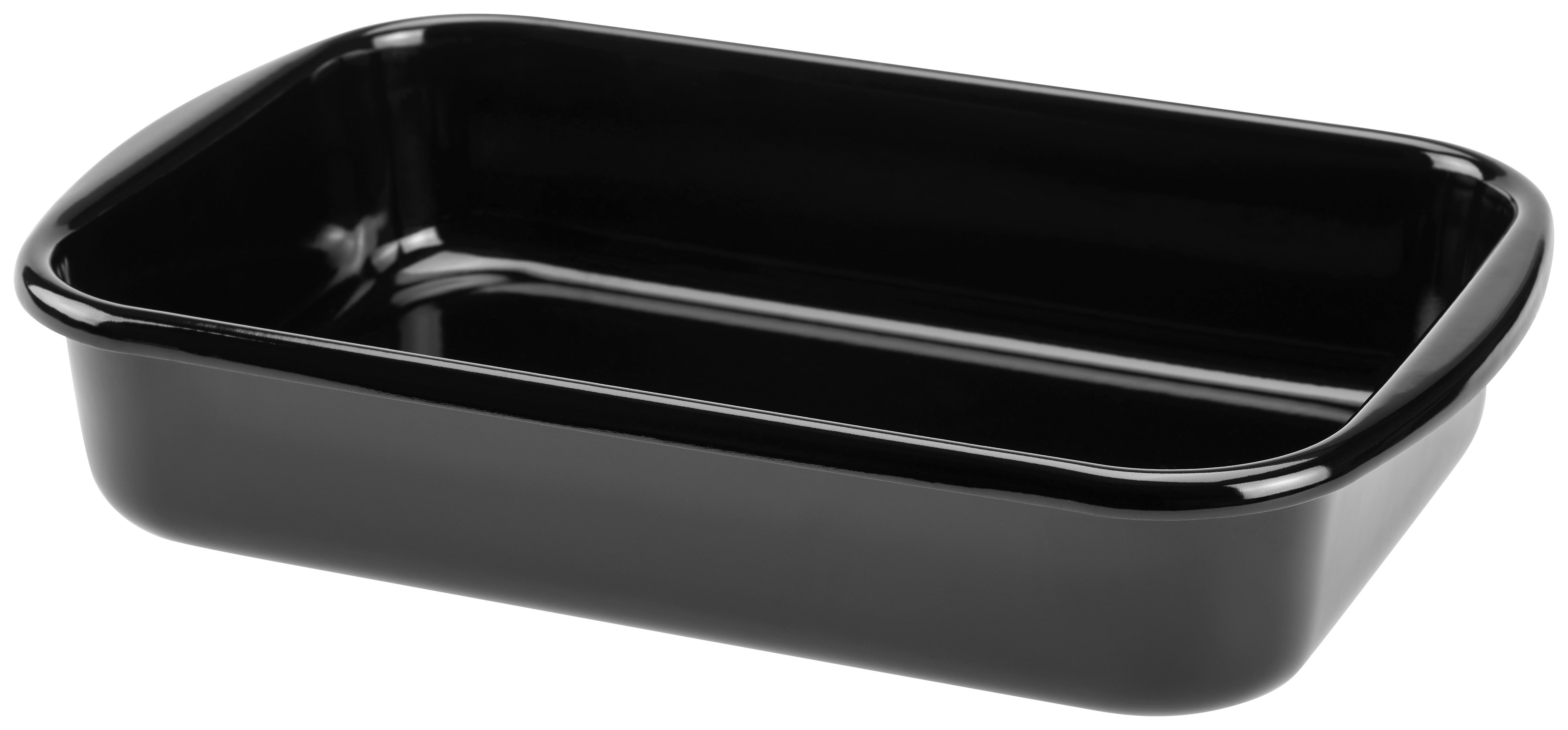 Auflaufform Eisen Eternity L/B/H: 39,3/25,2/7,7 cm - Schwarz, KONVENTIONELL, Metall (39,30/25,20/7,70cm) - Riess
