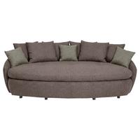 Megasofa Aruba 2 mit Kissen B: 238cm,braun Chenille - Schwarz/Braun, Trend, Textil (238/80/140cm) - Luca Bessoni