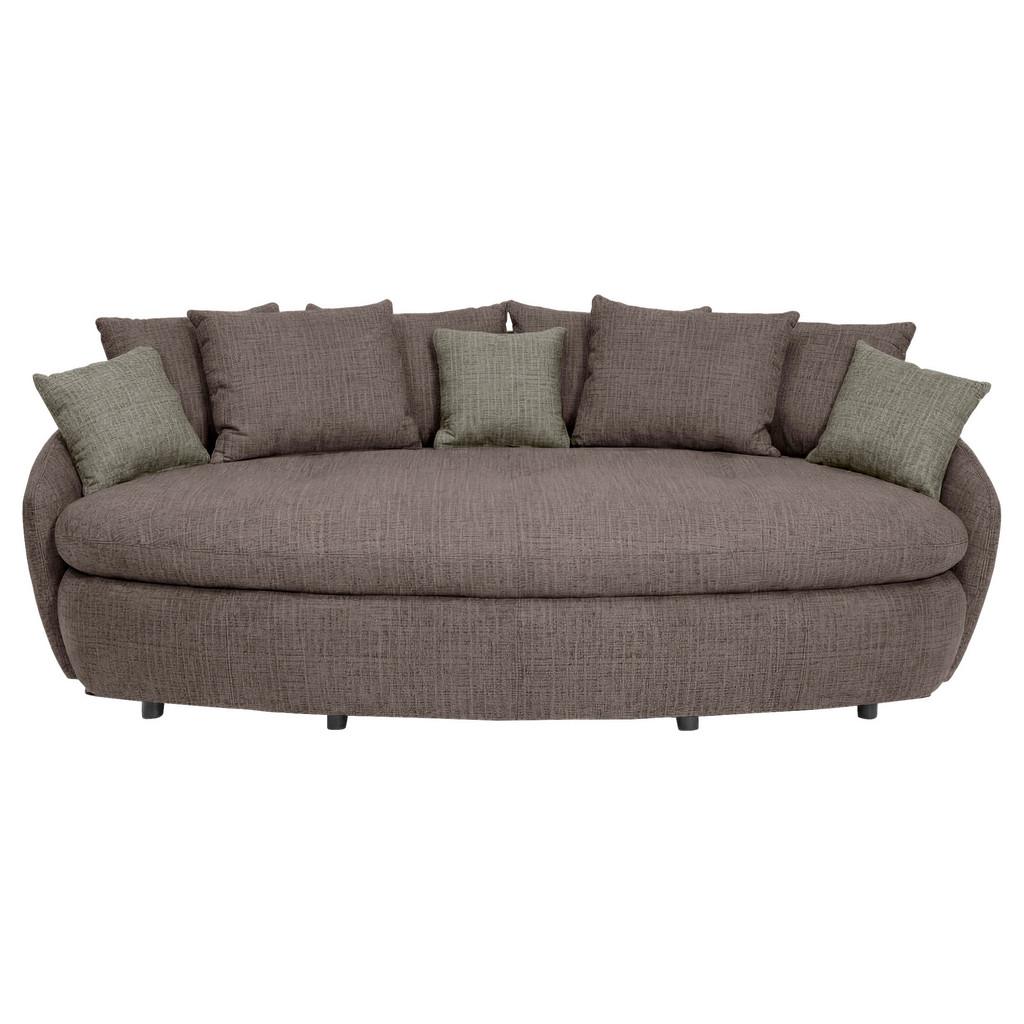 Megasofa Aruba 2 mit Kissen B: 238cm,Braun Chenille
