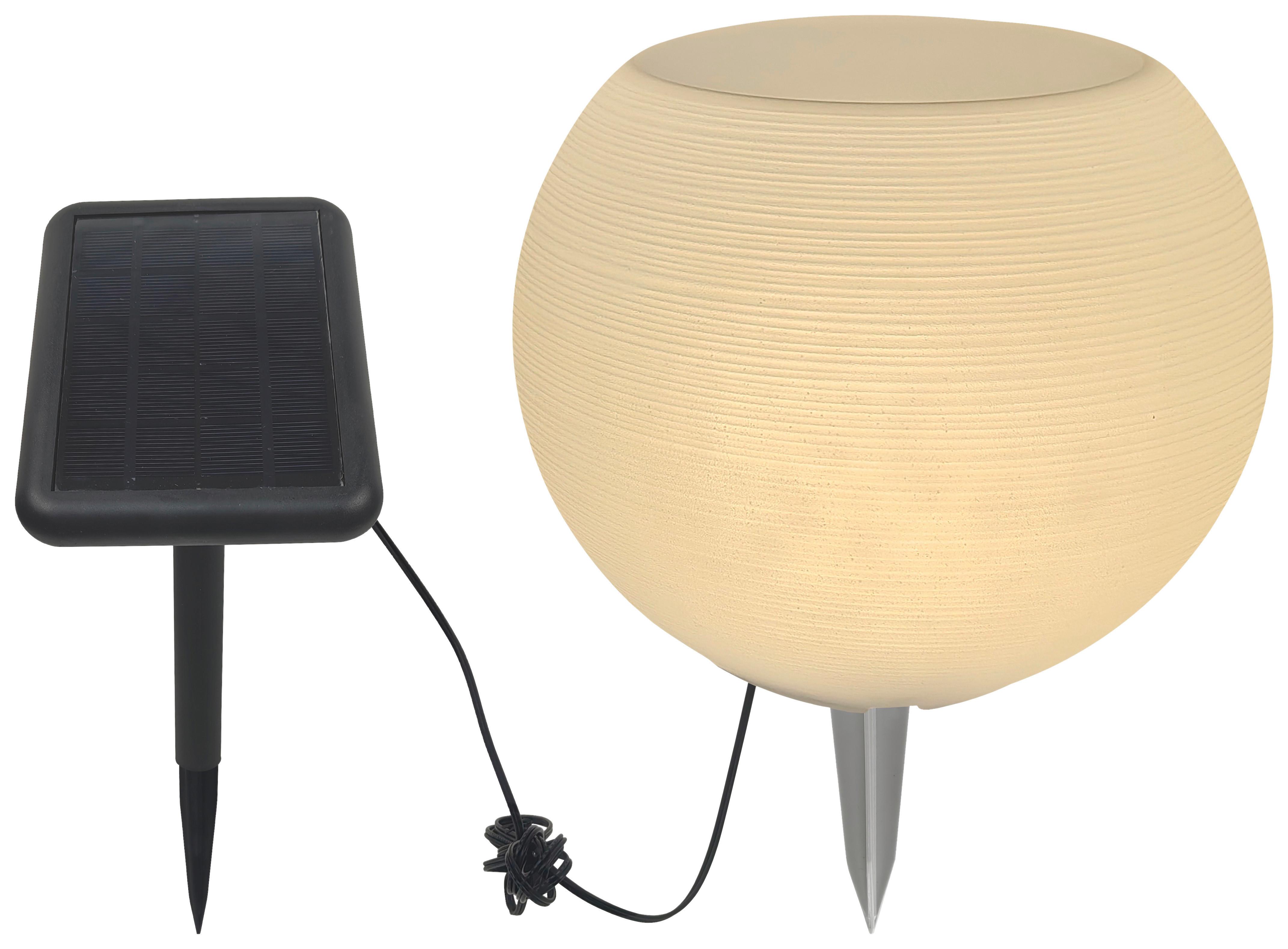 SOLÁRNÍ SVÍTIDLO VASE - bílá, Konvenční, plast (25/20cm) - Modern Living