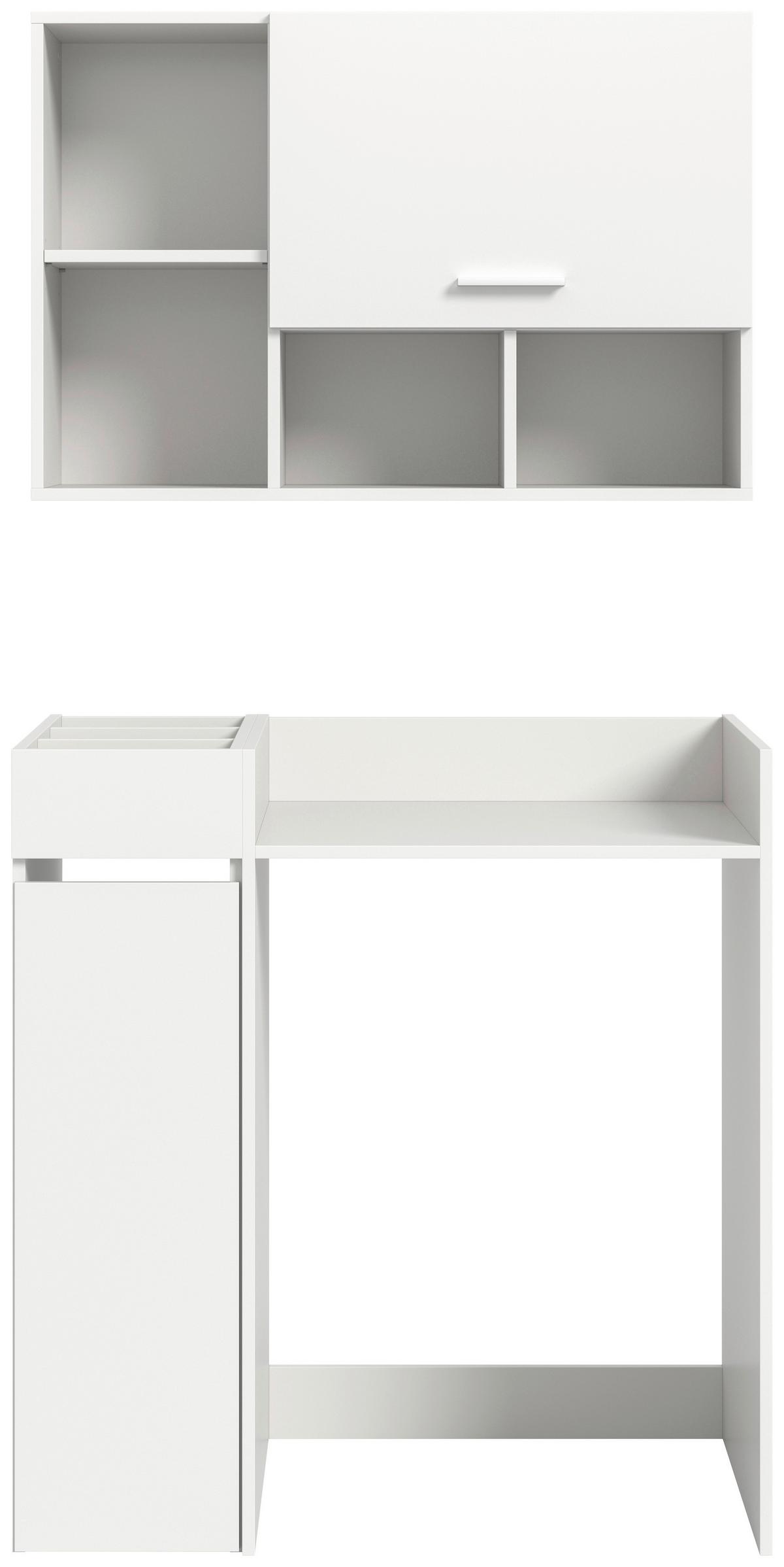 Waschmaschinenschrank Free Weiß B: 95cm - Weiß, Basics, Holzwerkstoff (95/195/60cm) - MID.YOU