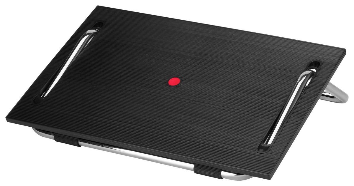 Fußstütze Podi Iii - Chromfarben/Schwarz, Basics, Kunststoff/Metall (48/15/40cm) - MID.YOU