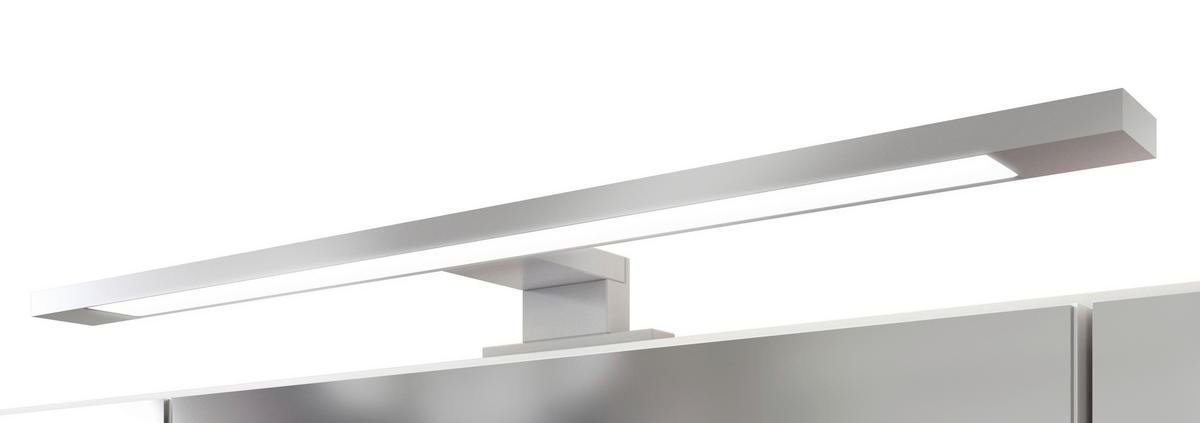 Spiegelschrank Arezzo Mit Led 3-Türig Bxhxt: 100x64x20 Cm - Graphitfarben, Basics, Glas/Holzwerkstoff (100/64/20cm) - Held