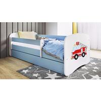 Kinder-/Juniorbett Babydreams Inkl. Matratze 80x160 - Blau/Birkefarben, MODERN, Holz/Holzwerkstoff (80/160cm) - MID.YOU