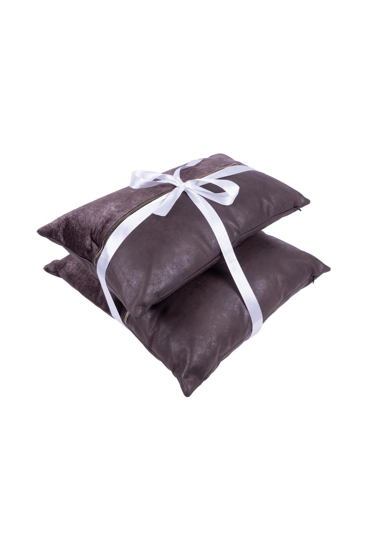 Zierkissen Picco 125 2er-set Braun/grau B: 30/45 Cm - Braun/Grau, KONVENTIONELL, Textil (30x45/50x45cm)