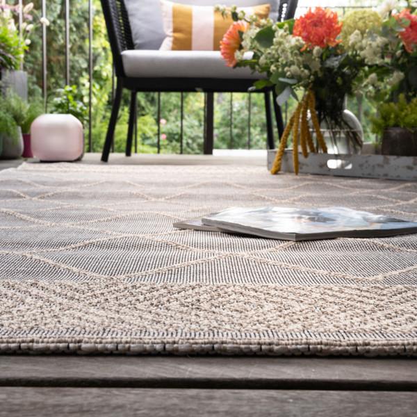 Flachwebteppich My Oslo 710 - Taupe, Design, Textil (120/170cm) - Obsession