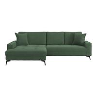 Ecksofa Zero Grün 173x286 cm - Schwarz/Grün, Trend, Textil (173/286cm)