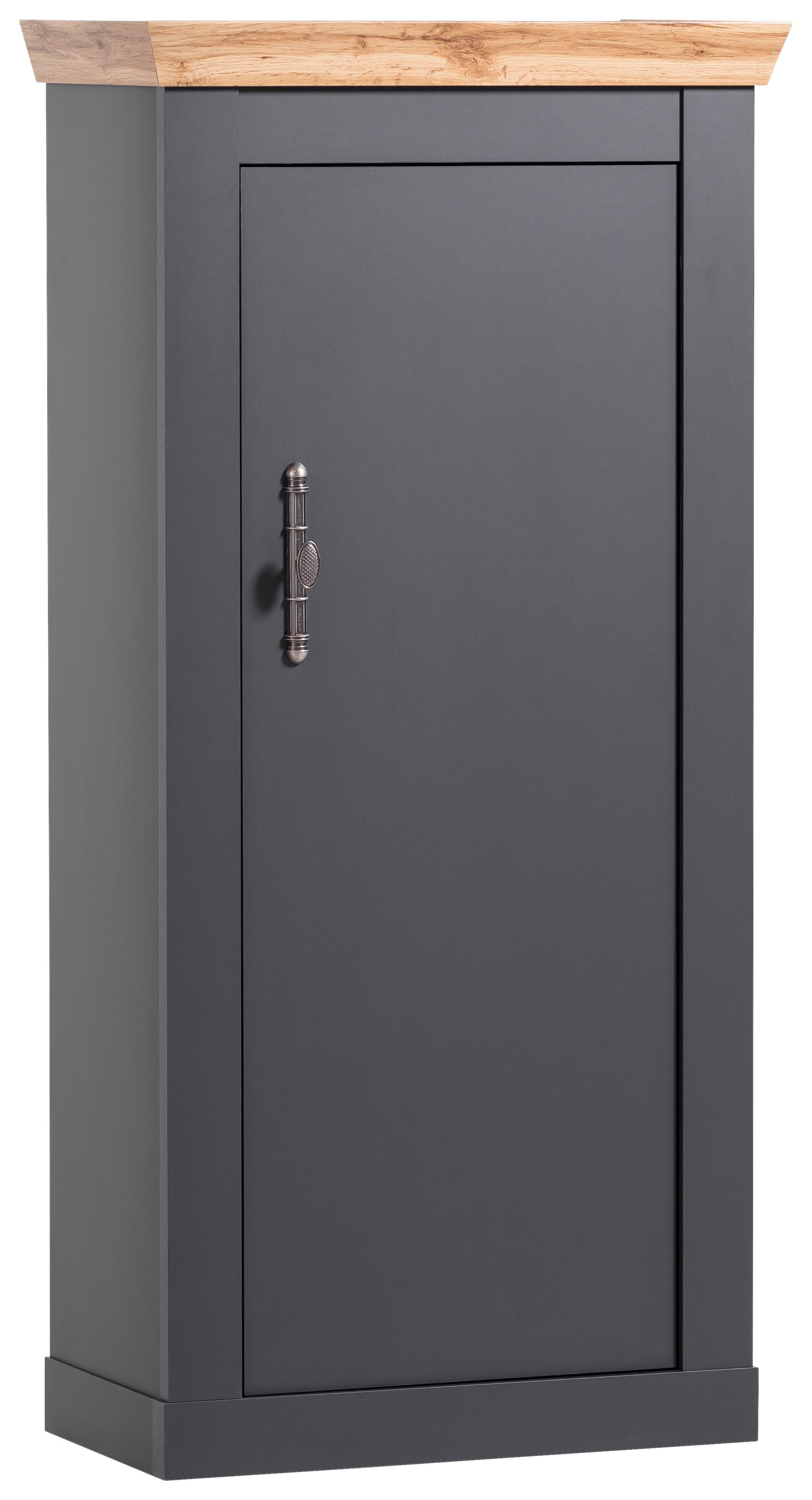 Highboard Catania Anthrazit/Eiche Dekor B: 72cm - Anthrazit/Eiche Wotan, Design, Holzwerkstoff (72/146/38cm) - MID.YOU