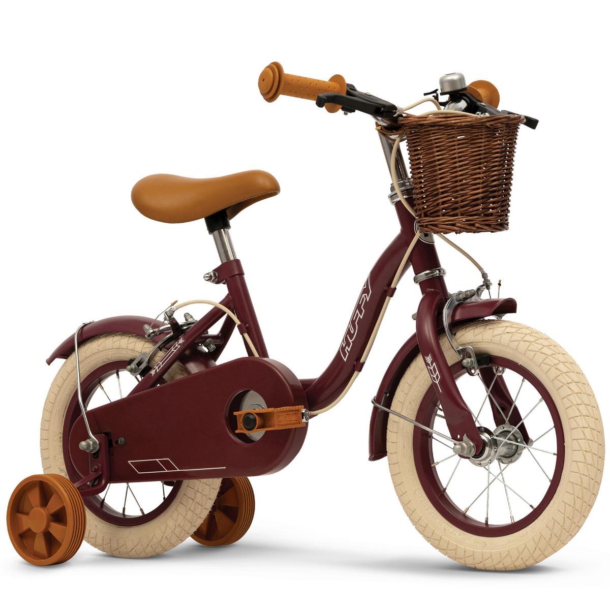 Kinderfahrrad Vintage Bordeaux, 12 Zoll - Bordeaux, Basics, Metall (47,5/62/85cm)