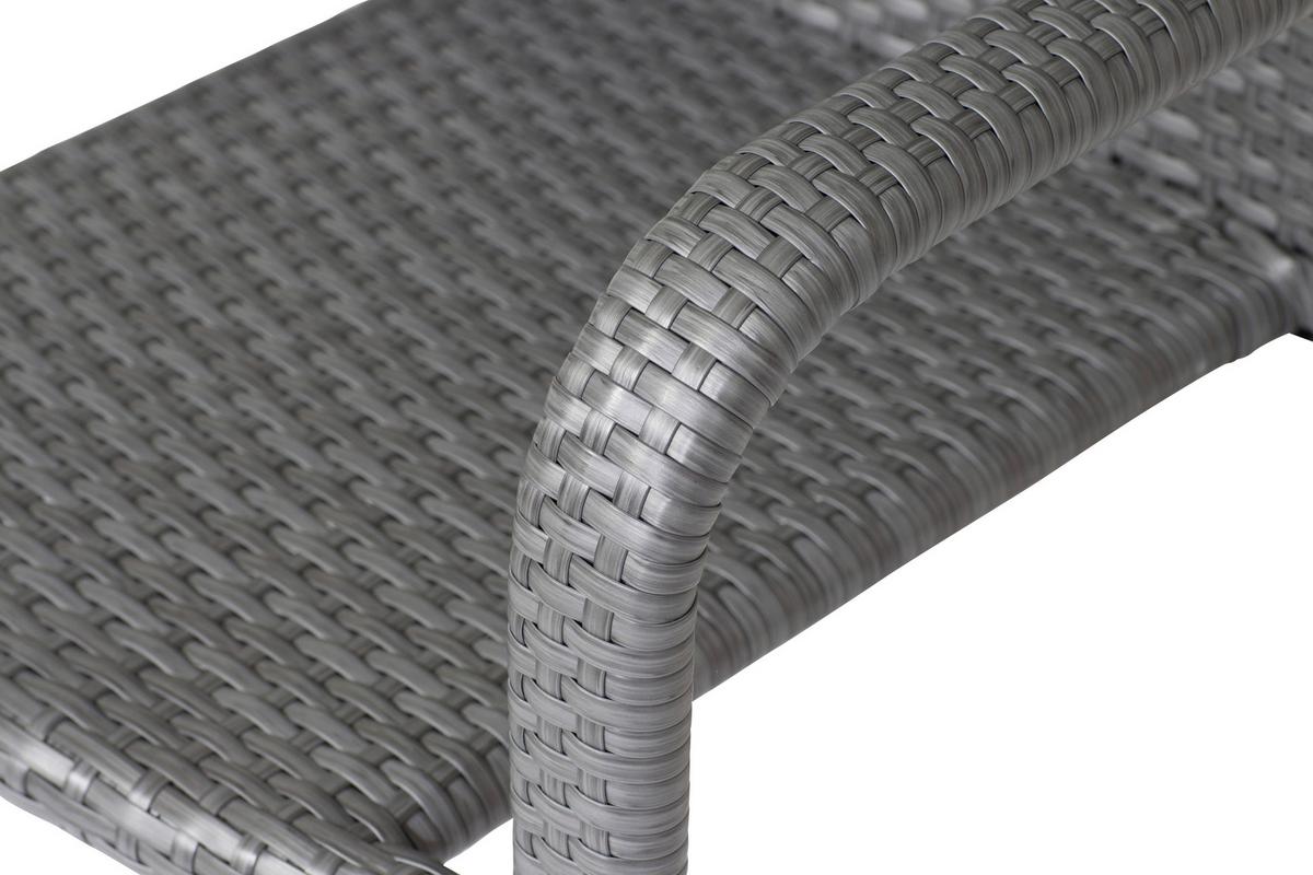 Stapelsessel 120113 - Grau, MODERN, Kunststoff/Metall (56/83/60cm) - Siena Garden