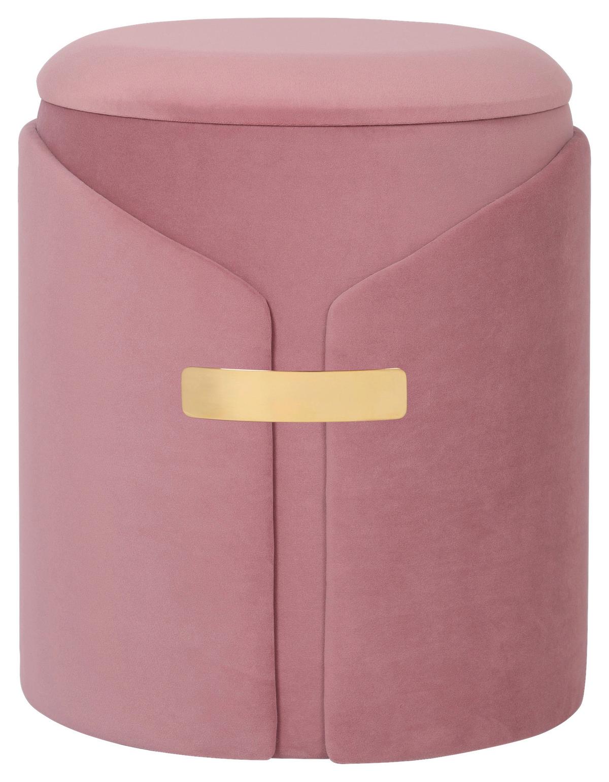 Hockerset Forcet 125 2-Teilig Altrosa D: 30,5/37 cm - Altrosa, Design, Textil (30,5+37cm) - Kayoom