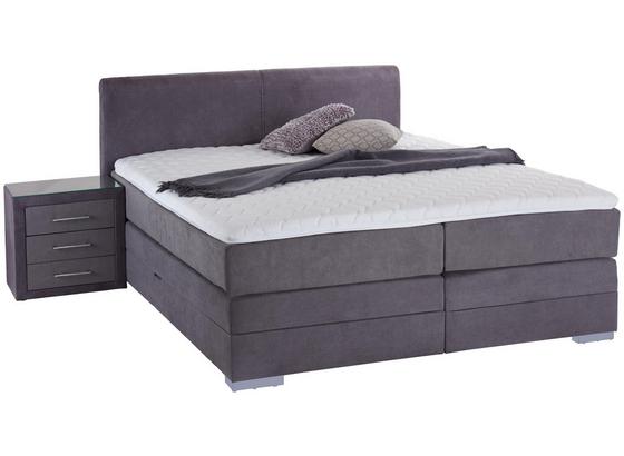 Edles Boxspringbett In Grau Mit Bettkasten