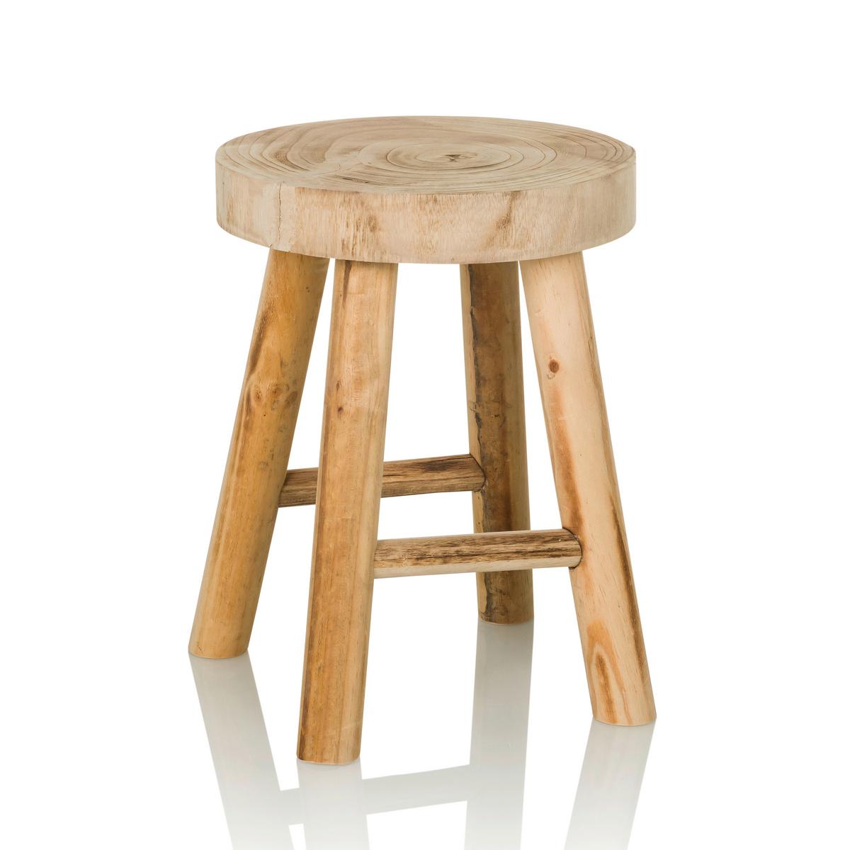 Hocker Rustiko W Braun B: 33 Cm - Braun, MODERN, Holz (33/44/33cm) - MID.YOU