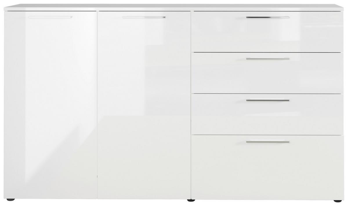 Sideboard 186cm Sunnyvale, weiß - Schwarz/Weiß, MODERN, Holzwerkstoff (186/107/40cm) - Germania