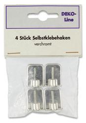 4724010103 - Selbstklebehaken Chrom, 4 Stk. 4724010103 - Selbstklebehaken Chrom, 4 Stk.