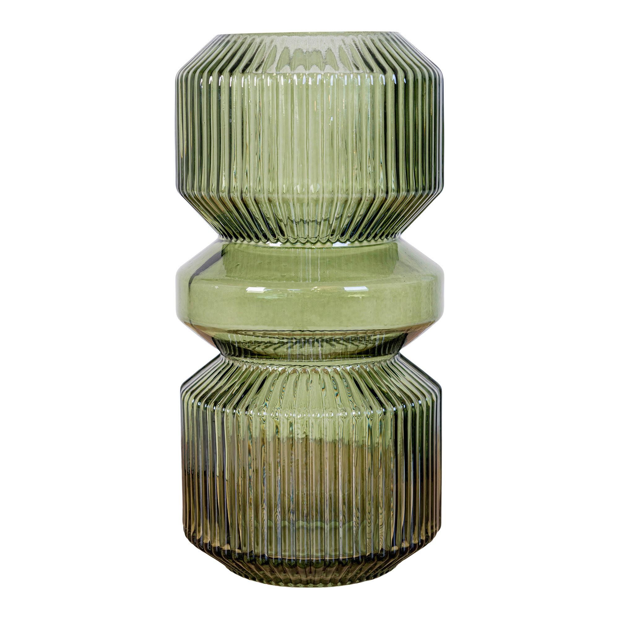 Vase Grün D: 12 Cm - Grün, Basics, Glas (12/25cm)