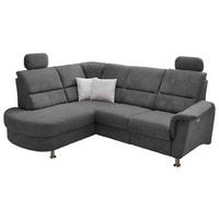 Ecksofa Parole Anthrazit S:184/231 cm - Chromfarben/Anthrazit, KONVENTIONELL, Textil (231/45/55cm) - Livetastic