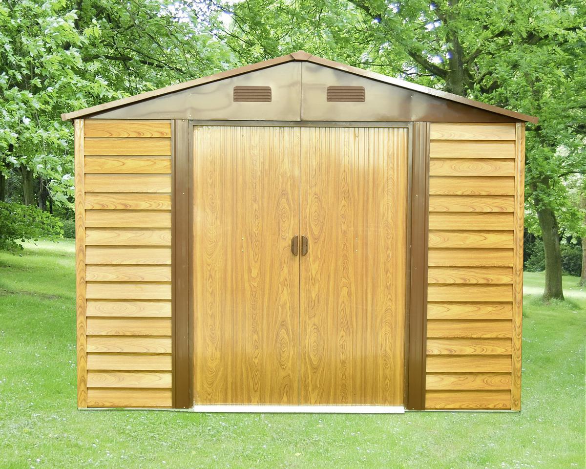 Gerätehaus Ohne Boden 278x215x323 - Hellbraun, Basics, Metall (278/215/323cm)