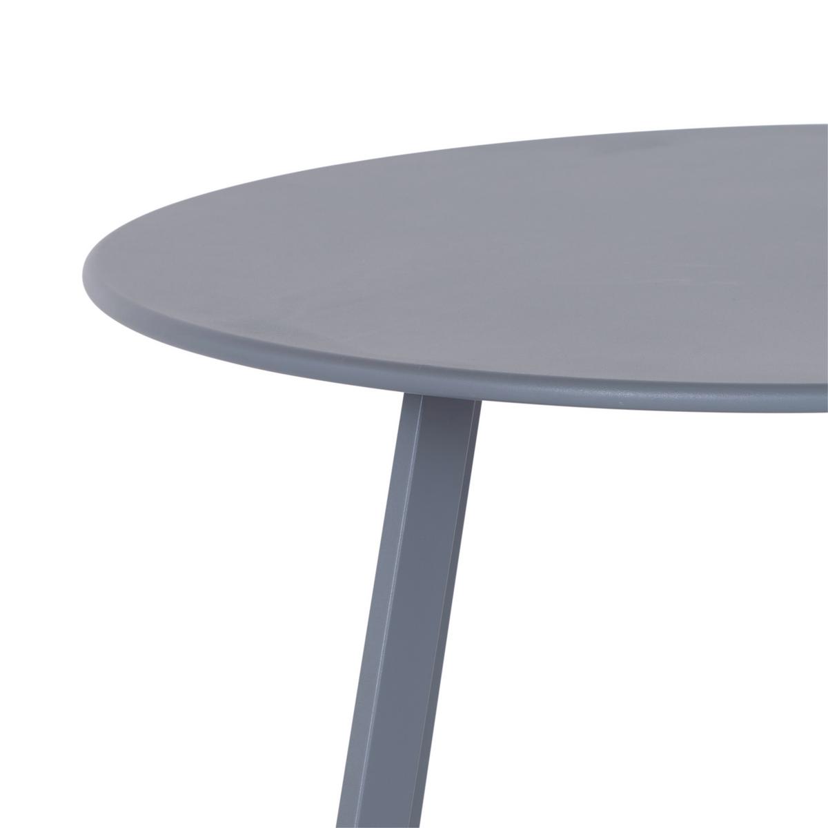 Couchtisch Rund Metall New York Grau - Grau, Design, Metall (70/40/70cm) - P & B