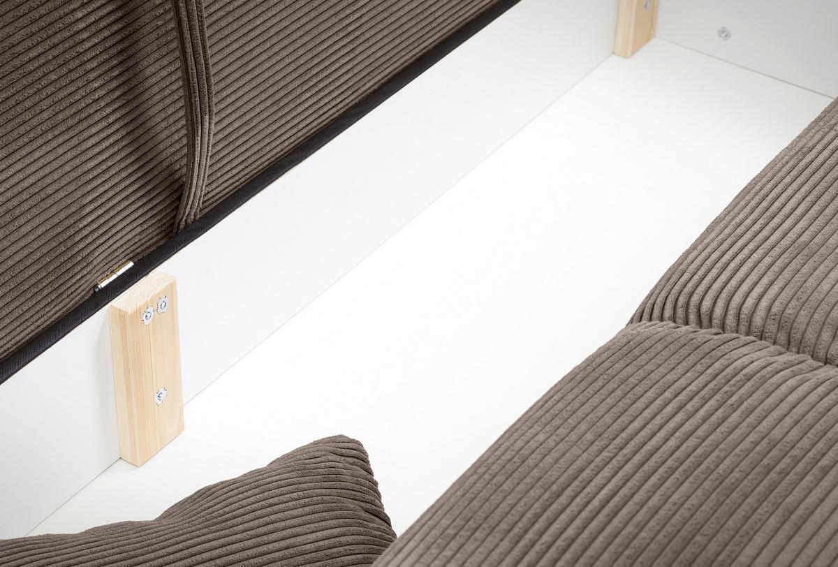 Bigsofa Pera, Graubraun B: 242 cm - Chromfarben/Graubraun, MODERN, Textil (242/71/90/131cm) - Livetastic