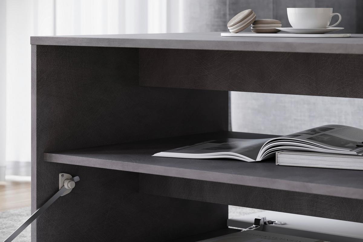 Couchtisch Narobi-ii Anthrazit/weiß B: 90 Cm - Anthrazit/Weiß, Trend, Holzwerkstoff/Kunststoff (90/45/55cm) - P & B