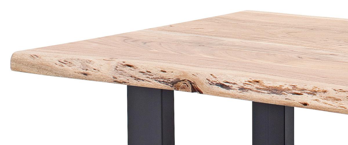 Couchtisch Holz Massiv Cartagena Akazie/anthrazit - Anthrazit/Akaziefarben, MODERN, Holz/Metall (110/45/70cm)