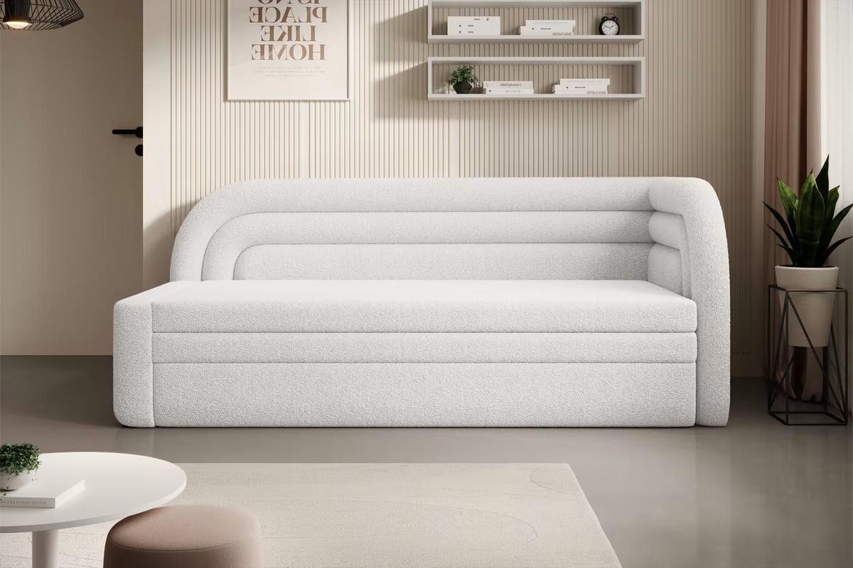 Récamiere Fabillo Weiß B: 223 Cm - Schwarz/Weiß, Design, Textil (223/80/86cm) - MID.YOU