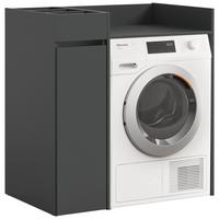 Waschmaschinenschrank Free Anthrazit B: 95cm - Anthrazit/Weiß, Basics, Holzwerkstoff (95/101/60cm) - MID.YOU