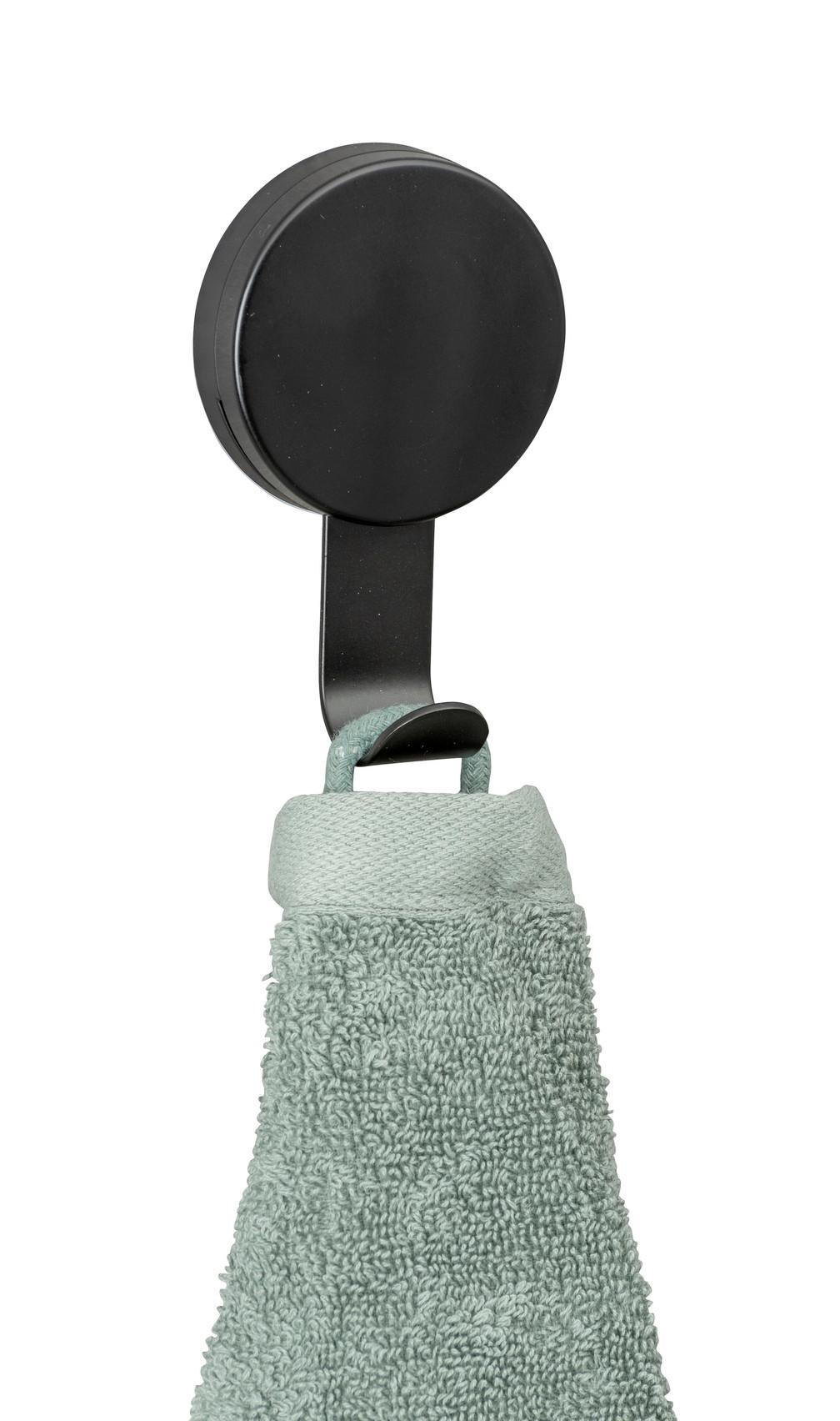 Wandhaken Static Loc Pavia 24894100 - Schwarz, MODERN, Metall (6/10/3,5cm) - Wenko