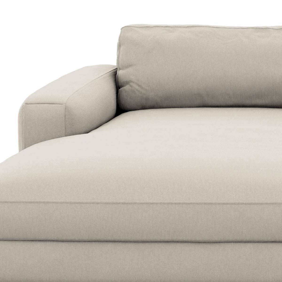 Ecksofa Bourbon, Grau S: 176x303 cm - Schwarz/Grau, MODERN, Textil (176/303cm) - Trendmanufaktur