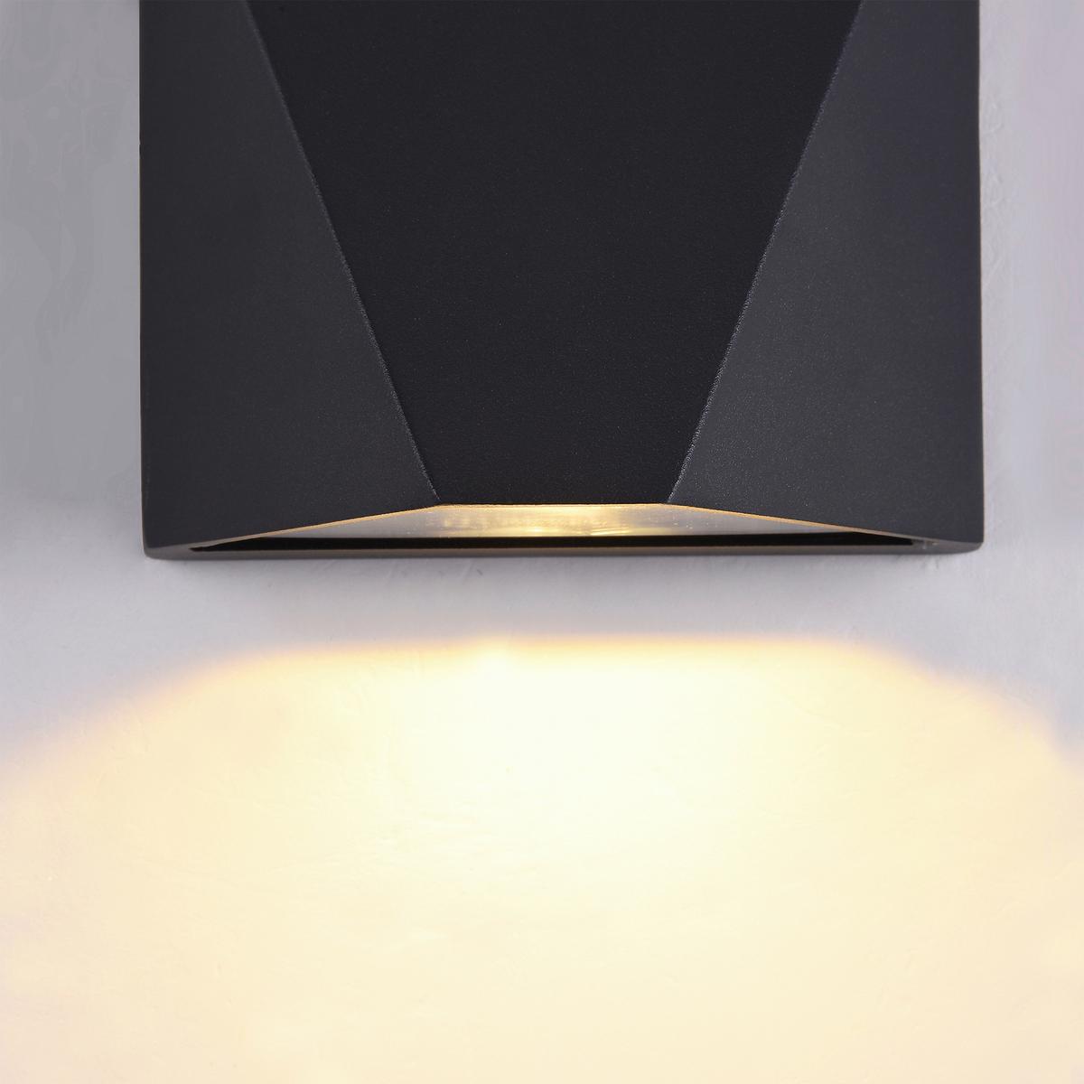 Außenwandleuchte Beekman - Schwarz, MODERN, Glas/Metall (12/12/7cm) - MAYTONI