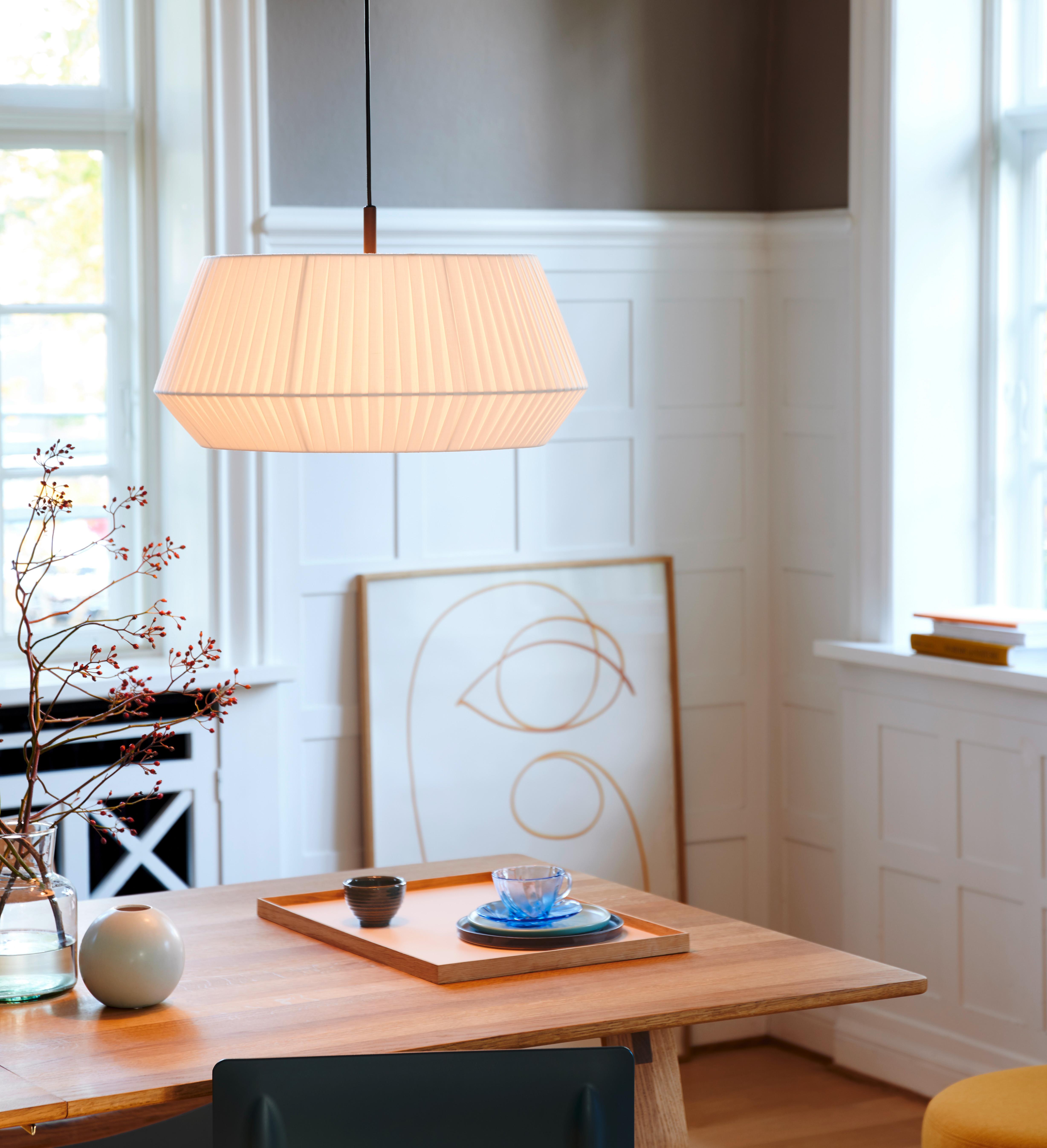 Hängeleuchte Dicte Pela Weiß B: 53 Cm - Weiß, Design, Textil (53/29cm) - Nordlux