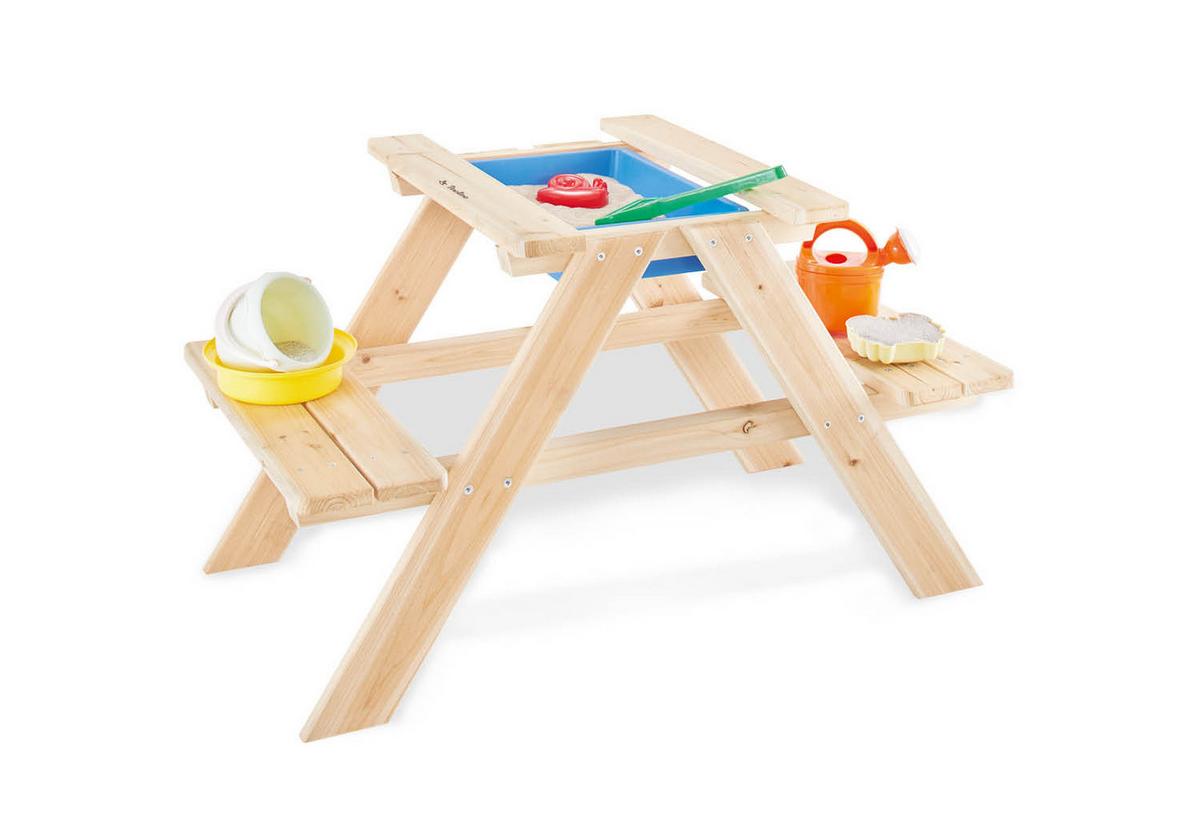 Kindersitzgruppe natur - Naturfarben, Basics, Holz (51/51/79cm) - Pinolino