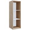 Aktenregal Lona Eiche Dekor B: 35 Cm - Weiß/Sonoma Eiche, MODERN, Holzwerkstoff (35/110/37cm) - MID.YOU