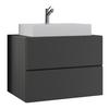 Hängendes Waschbecken Mit Unterschrank B: 80 Cm - Anthrazit, MODERN, Keramik/Holzwerkstoff (80cm) - MID.YOU