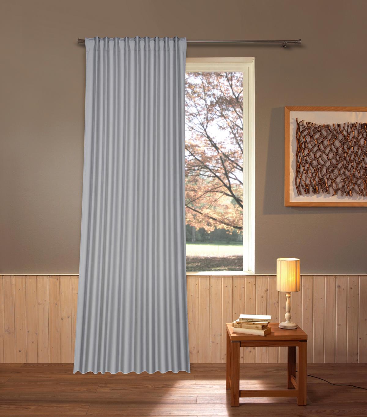 Wärmeschutzvorhang Lucilla - Silberfarben, ROMANTIK / LANDHAUS, Textil (135/245cm) - James Wood