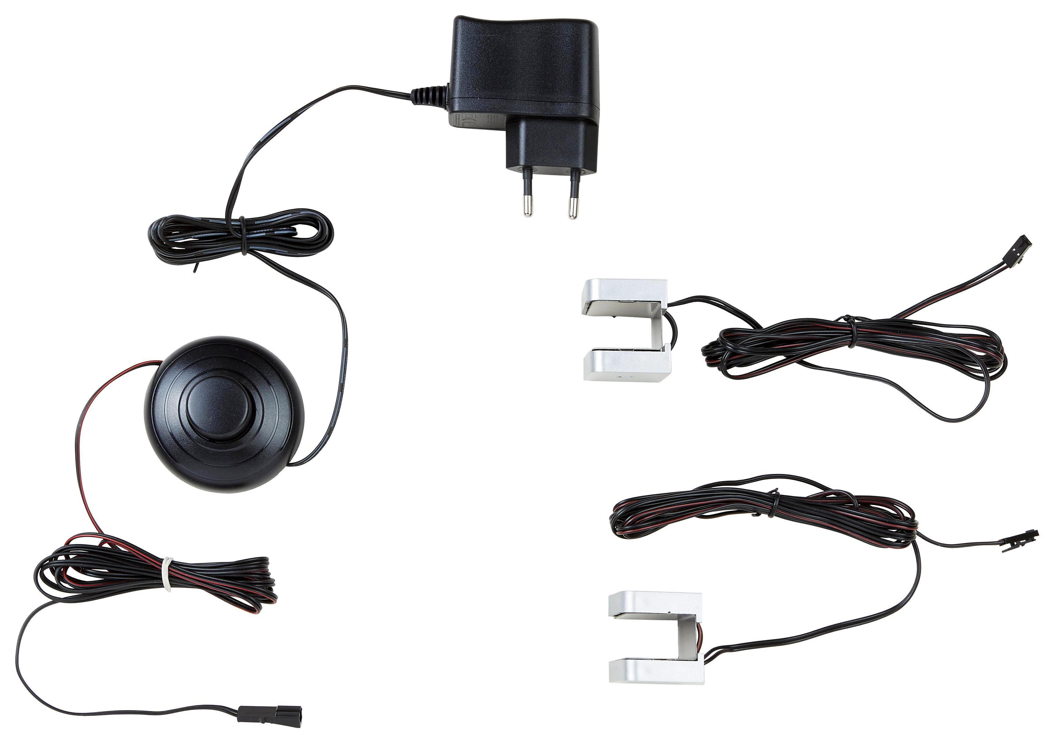 Einlegebodenbeleuchtungs-Set Dojo - Silberfarben, MODERN, Kunststoff