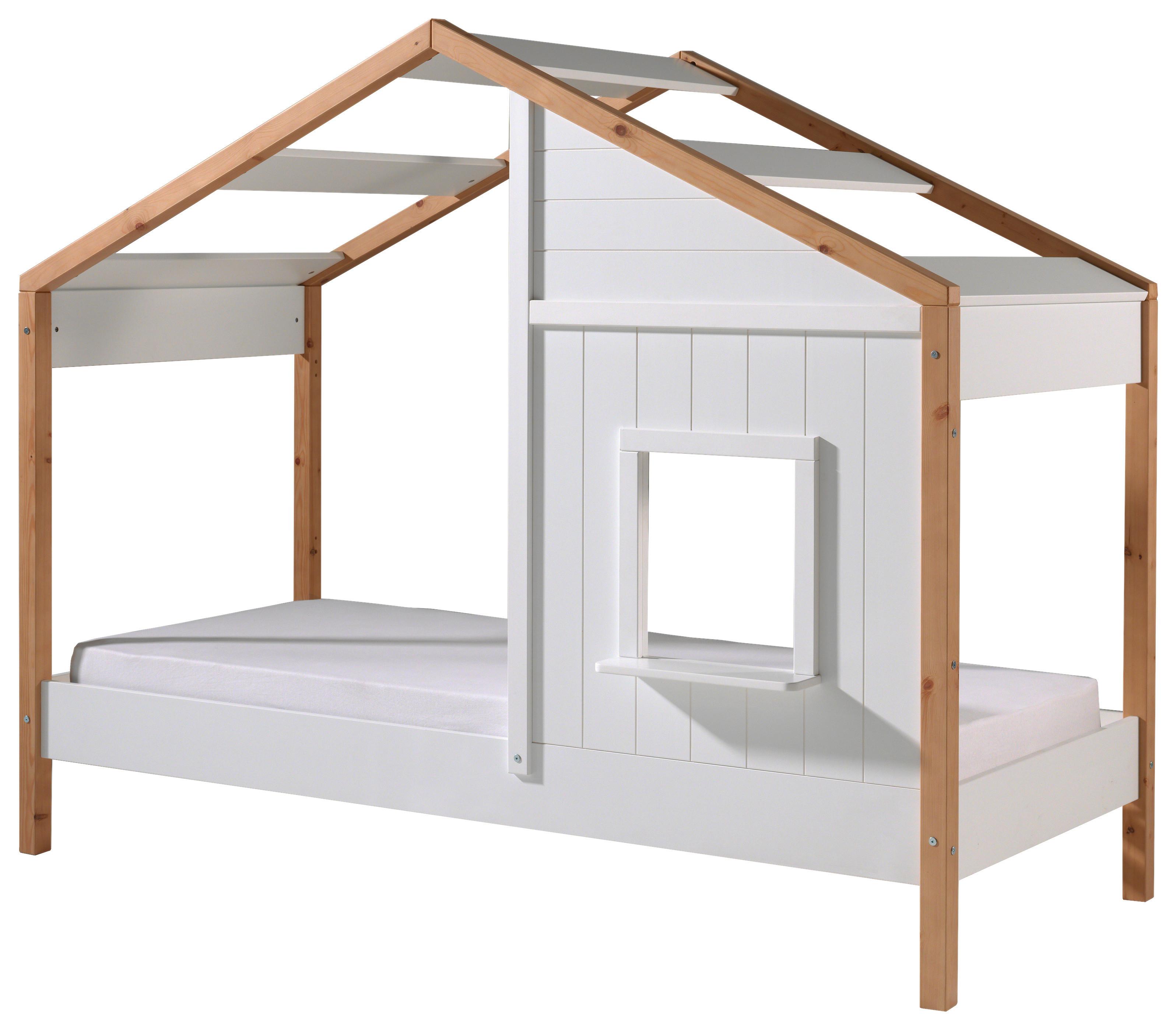 Hausbett Babs 90x200 cm Weiß - Eichefarben/Weiß, MODERN, Holz/Holzwerkstoff (90/200cm) - MID.YOU