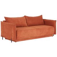 Schlafsofa Giulia - Rostfarben/Schwarz, MODERN, Textil (217/75-95/112cm) - Luca Bessoni