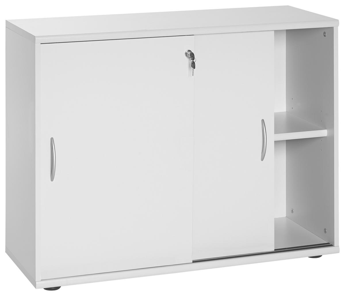 Aktenschrank Versperrbar Serie 4000 Lichtgrau B 100 Cm - Hellgrau, Basics, Holzwerkstoff (100/77,4/39,5cm) - MID.YOU
