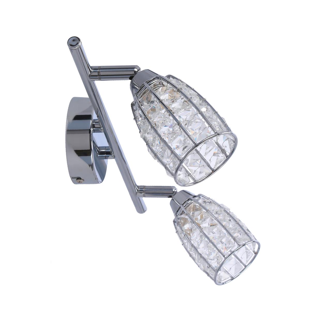 Deckenleuchte 92-13392 Shiba - Chromfarben/Transparent, KONVENTIONELL, Glas/Metall (43/8.5/17cm)